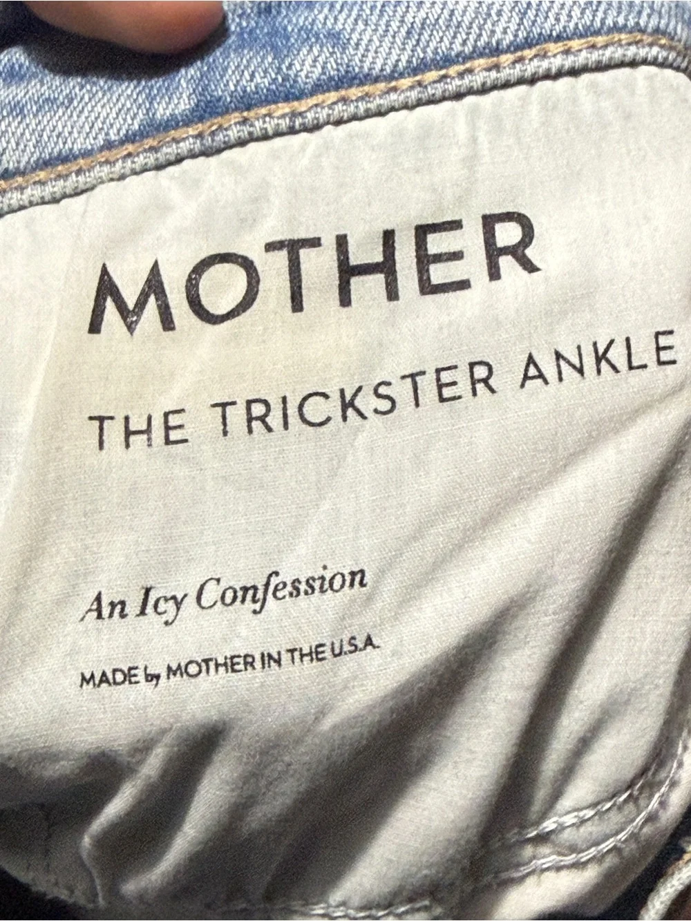 Mother Superior The Trickster Ankle Jeans Women's 26 Distressed in An Icy Confes